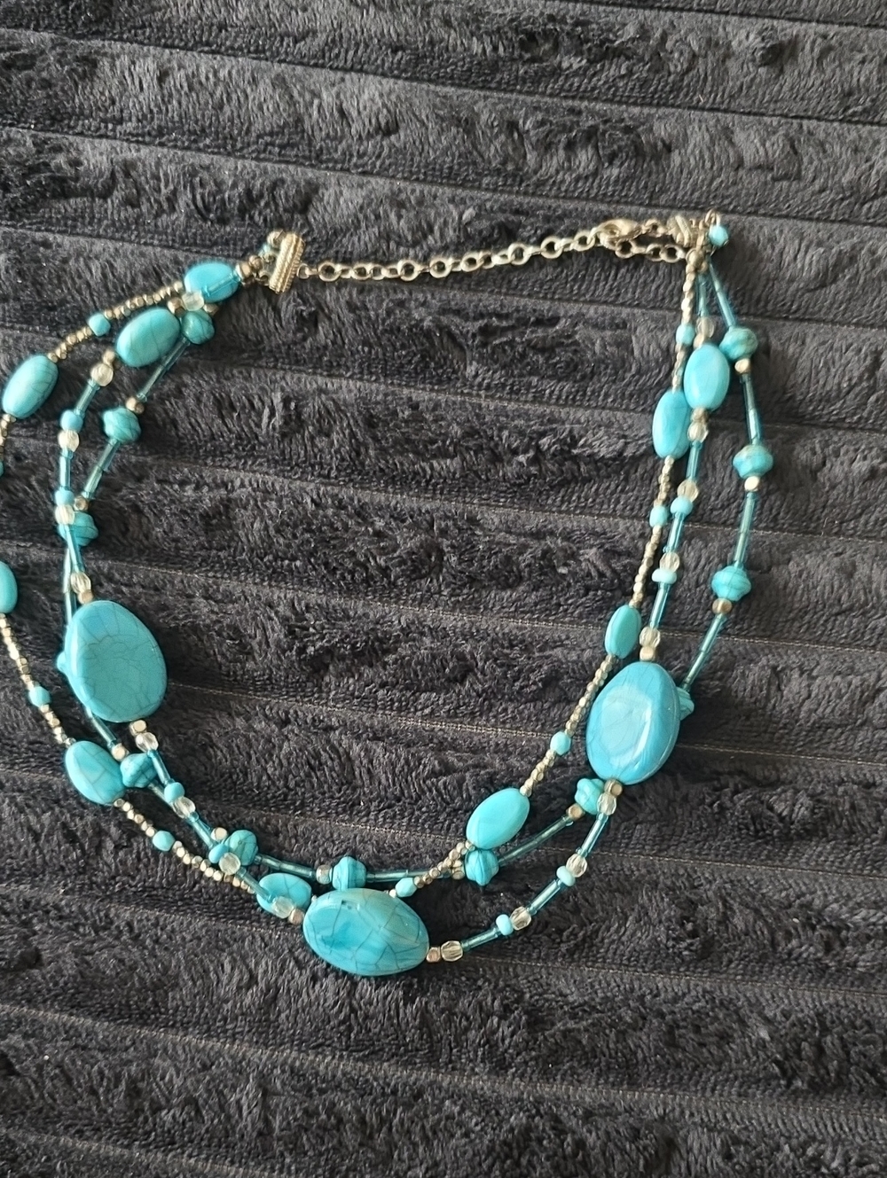 Turquoise Multi-Strand Beaded Necklace - Women's Fashion Jewelry